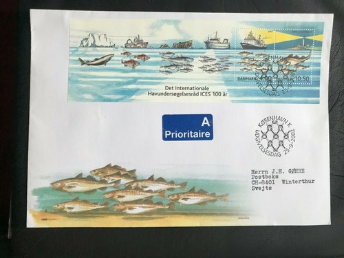 Danimarca 2002 fdc blocco - danimarca,