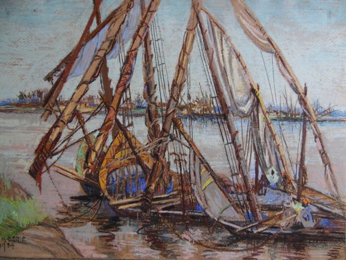 Egitto felucca barche - barche, sul