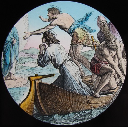 Glass magic lantern slide - magic,