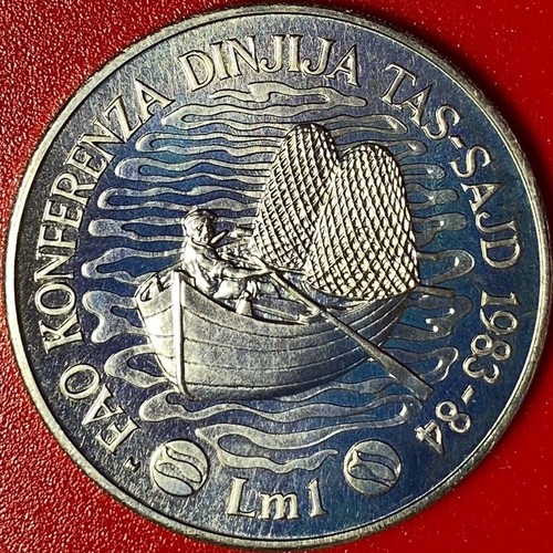 1984 malta lira toned bu - nd-1984,
