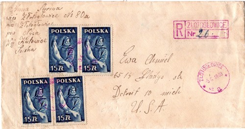 Polonia 1948 mef 4x15 - 1948,,